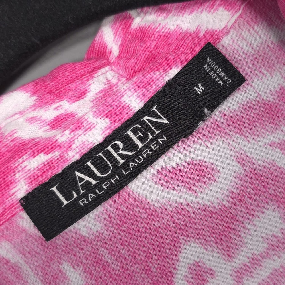 LAUREN RALPH LAUREN Pink & White Sleep Shirt Paisley MEDIUM Women's Nightgown - Picture 3 of 12